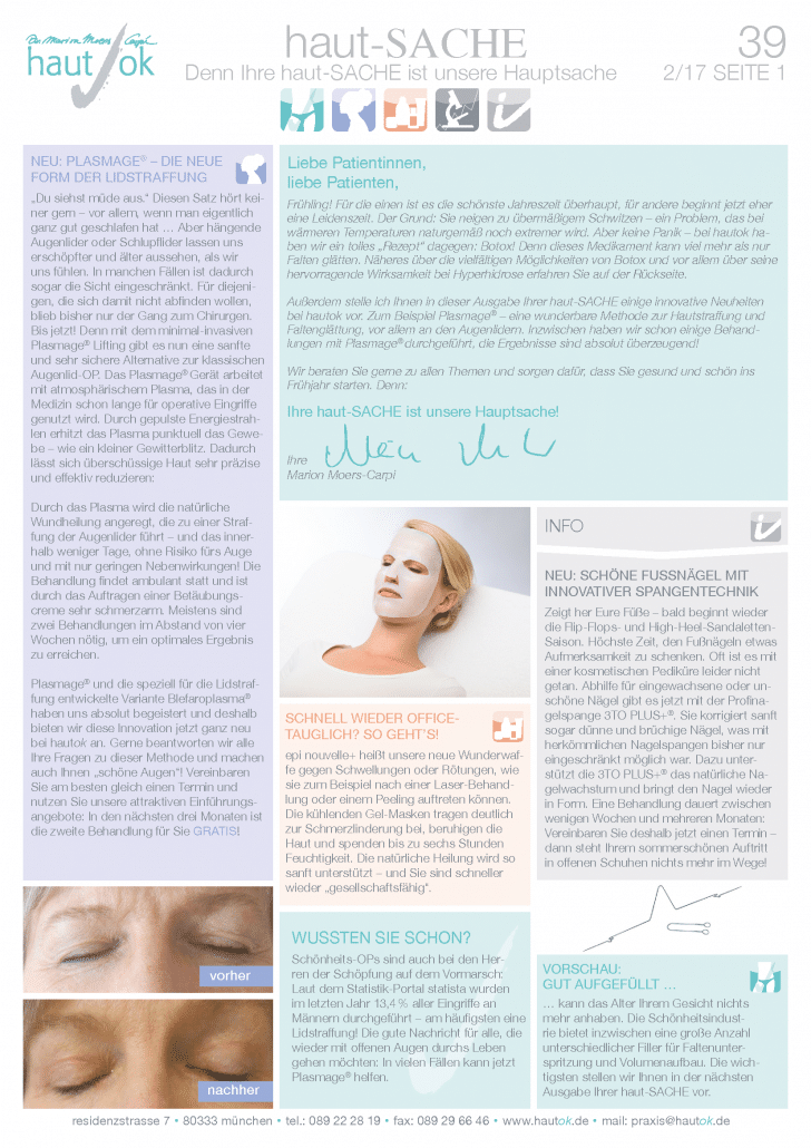 Newsletter haut-Sache Ausgabe 39 | hautok und hautok cosmetics