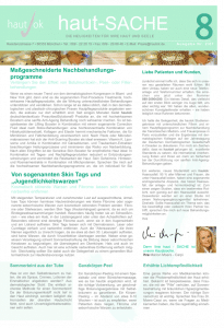 Newsletter haut-Sache Ausgabe 08 | hautok und hautok cosmetics