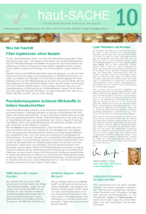 Newsletter haut-Sache Ausgabe 10 | hautok und hautok cosmetics