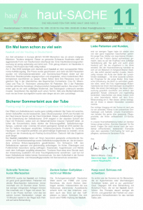 Newsletter haut-Sache Ausgabe 11 | hautok und hautok cosmetics