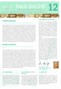 Newsletter haut-Sache Ausgabe 12 | hautok und hautok cosmetics
