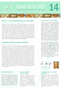 Newsletter haut-Sache Ausgabe 14 | hautok und hautok cosmetics