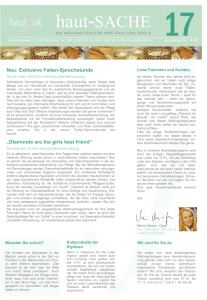 Newsletter haut-Sache Ausgabe 17 | hautok und hautok cosmetics