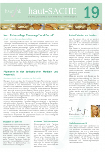 Newsletter haut-Sache Ausgabe 19 | hautok und hautok cosmetics