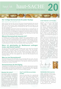 Newsletter haut-Sache Ausgabe 20 | hautok und hautok cosmetics