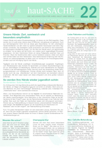 Newsletter haut-Sache Ausgabe 22 | hautok und hautok cosmetics
