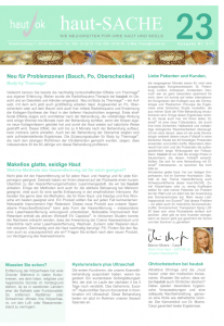 Newsletter haut-Sache Ausgabe 23 | hautok und hautok cosmetics