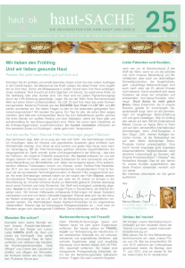 Newsletter haut-Sache Ausgabe 25 | hautok und hautok cosmetics