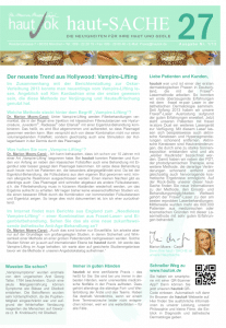 Newsletter haut-Sache Ausgabe 27 | hautok und hautok cosmetics