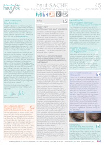Newsletter haut-Sache Ausgabe 45 | hautok und hautok cosmetics